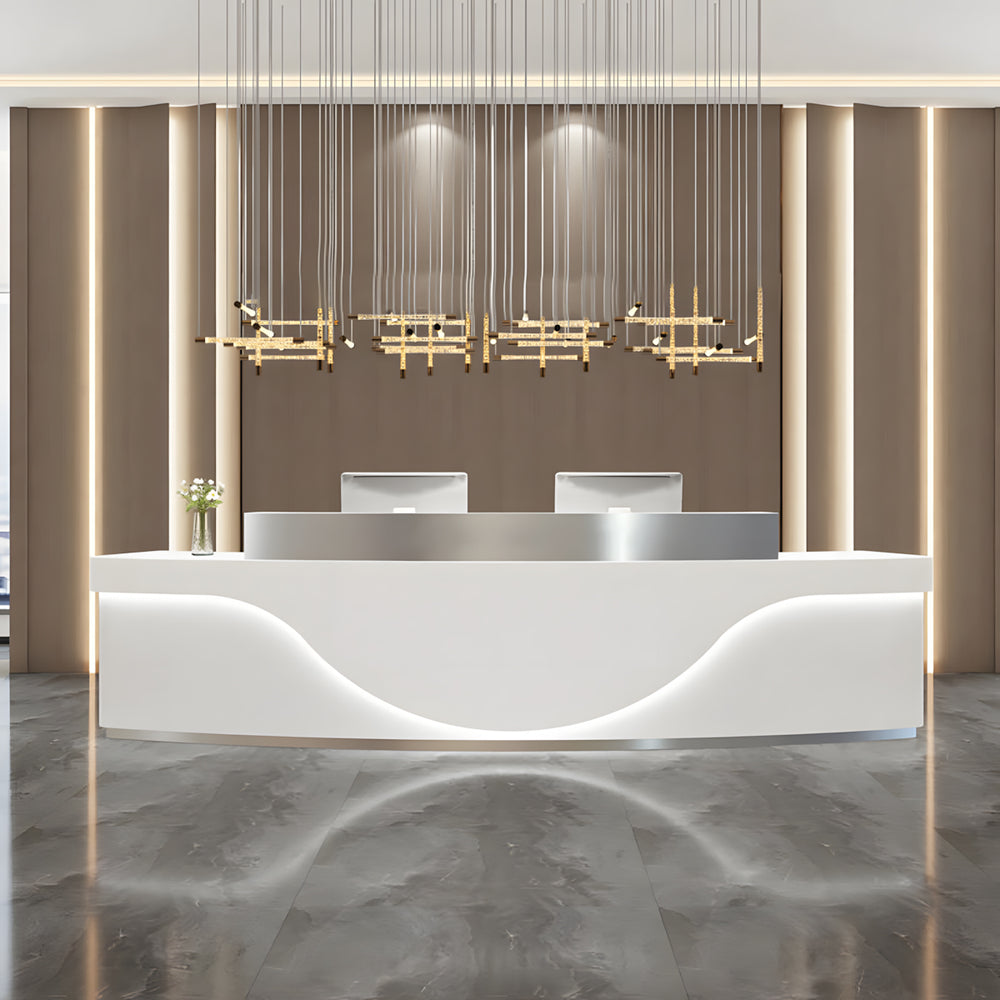 Luxury Semi-Circular Lobby Reception Desk with Counter