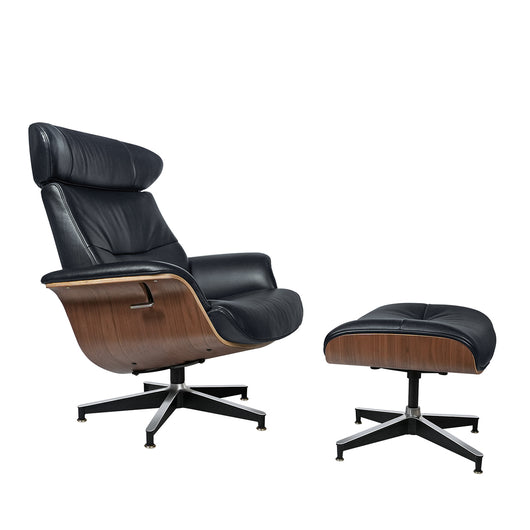 Stylish Genuine Leather Office Chair with Ottoman（Stock Items）Zimasya