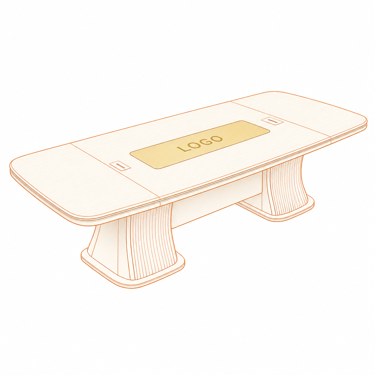 Conference Table logo placement guide