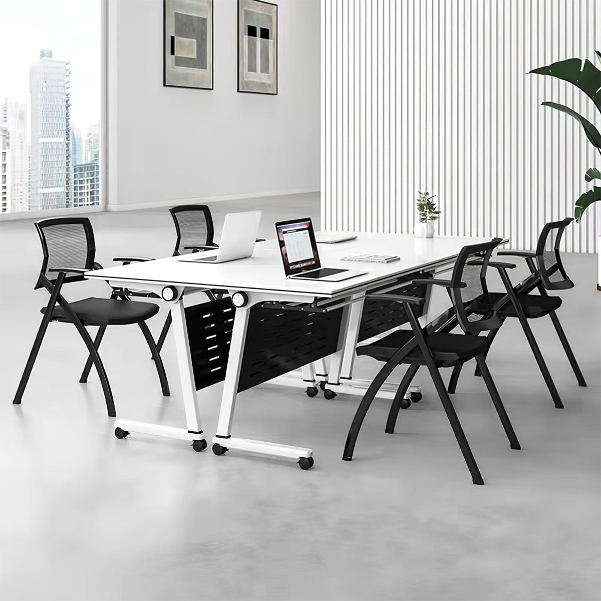 Zimasya meeting table and chairs in an office setting